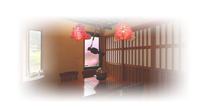 囲炉裏と小食堂